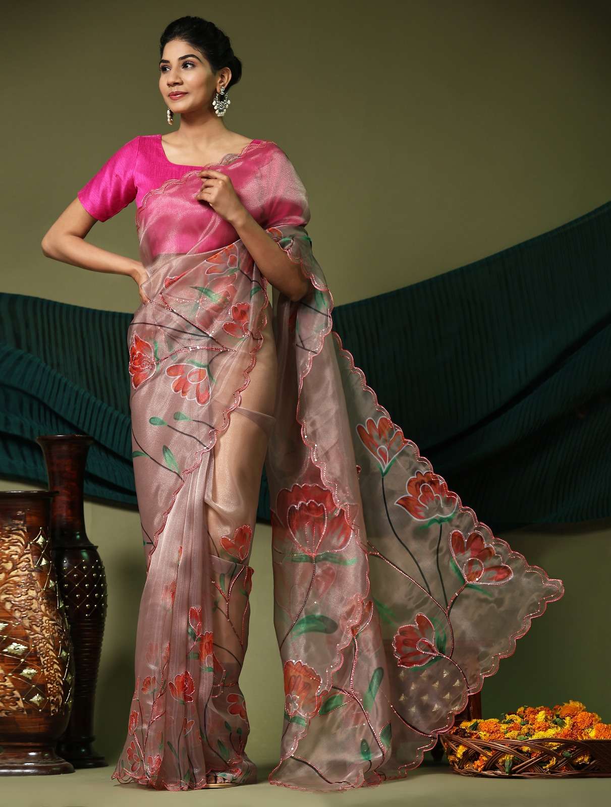 RANGAT VOL-01 BY ASLIWHOLESALE DESIGNER SOFT ORGANZA PRINTED SAREES