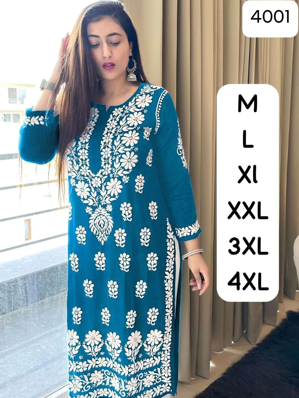 RASILI JENU BY ASLIWHOLESALE DESIGNER RAYON COTTON FABRIC CHICKENKARI KURTIS