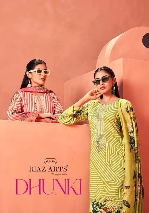 RIAZ DHUNKI BY ASLIWHOLESALE 2901 TO 2306 SERIES KARACHI LAWN PRINT EMBROIDERY DRESSES