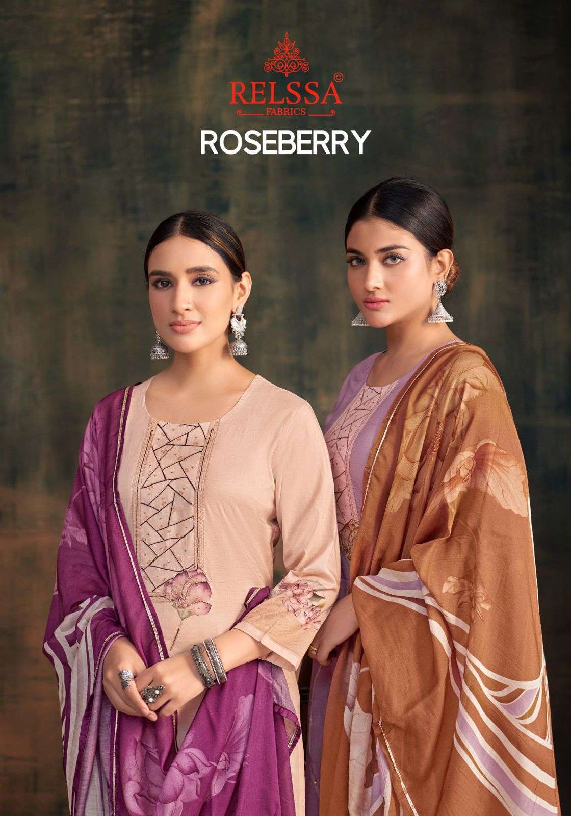 ROSEBERRY BY RELSSA DESIGNER HEAVY PURE COTTON EMBROIDERED DRESSES