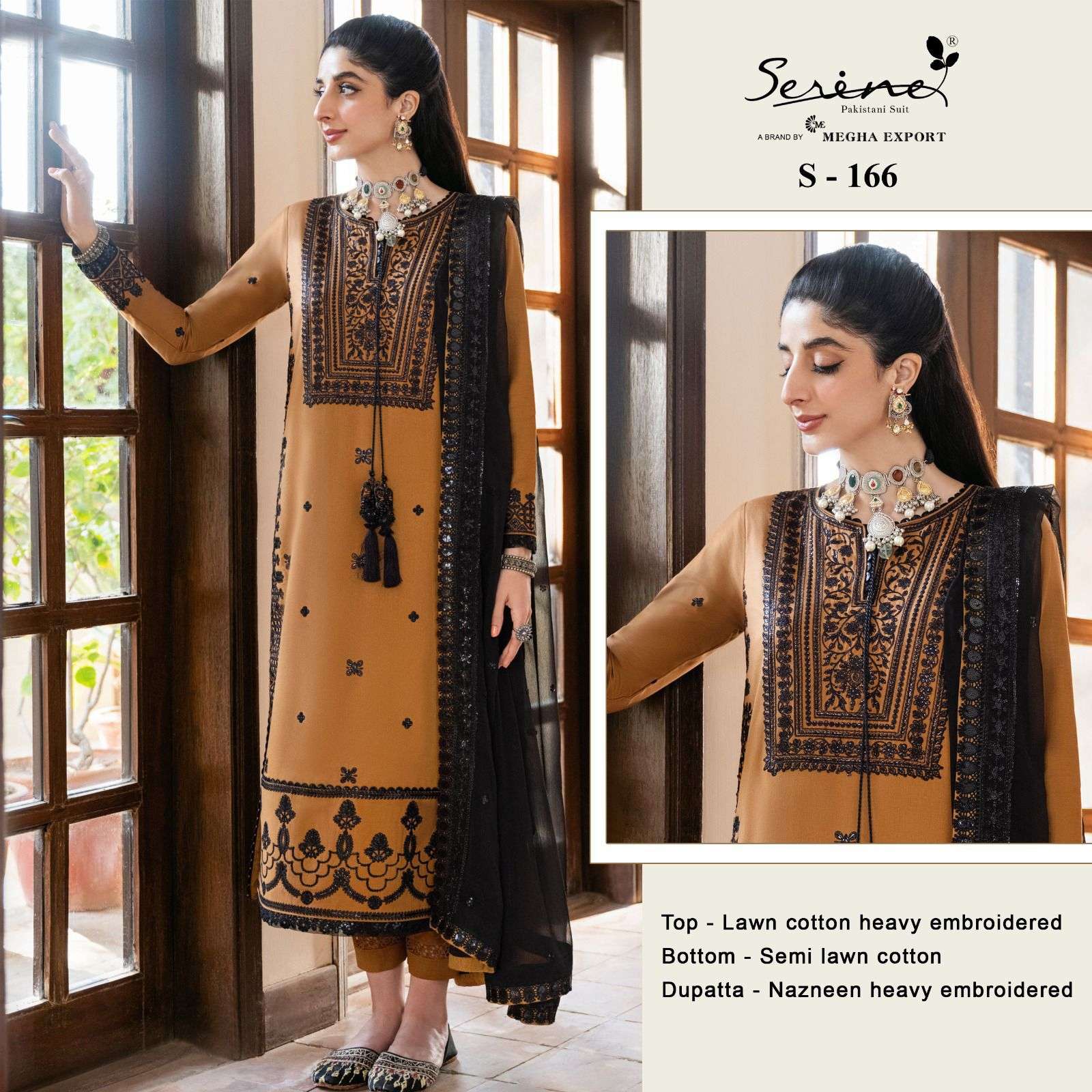 S-166 HIT DESIGN BY SERENE LAWN COTTON DIGITAL EMBRODERY PAKISTANI DRESS