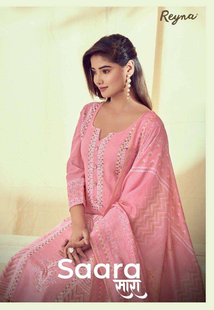 SAARA BY REYNA DESIGNER FANCY PURE COTTON LINEN BLOCK PRINT DRESSES