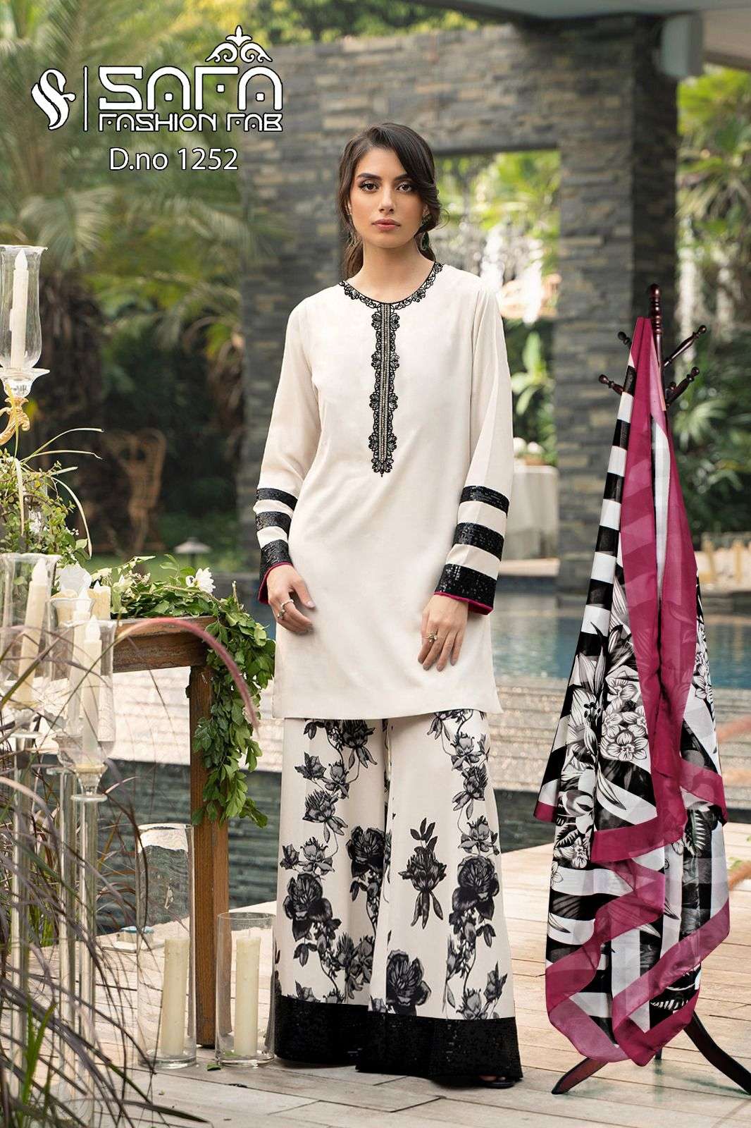 SAFA 1252 BY SAFA FASHION HUB FANCY FABRIC STITCHED PAKISTANI DRESSES