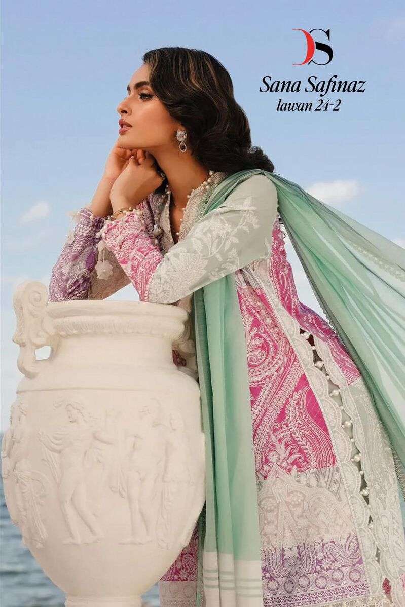 SANA SAFINAZ LAWN 24-2 BY DEEPSY SUITS 6071 TO 6078 SERIES COTTON PAKISTANI DRESSES