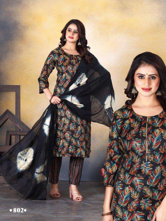 SARIKA VOL-03 BY FASHION TALK DESIGNER FACNY RAYON KURTIS AND PANTS