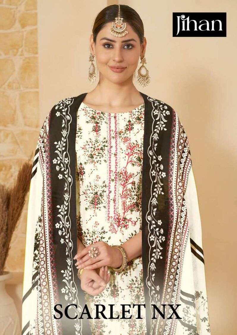 SCARLET NX BY JIHAN DESIGNER PURE HEAVY LAWN COTTON EMBROIDERY DRESSES