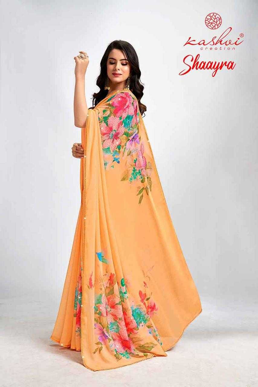 SHAAYRA BY KASHVI CREATION 1001 TO 1008 SERIES MOSS DIGITAL PRINT SAREES