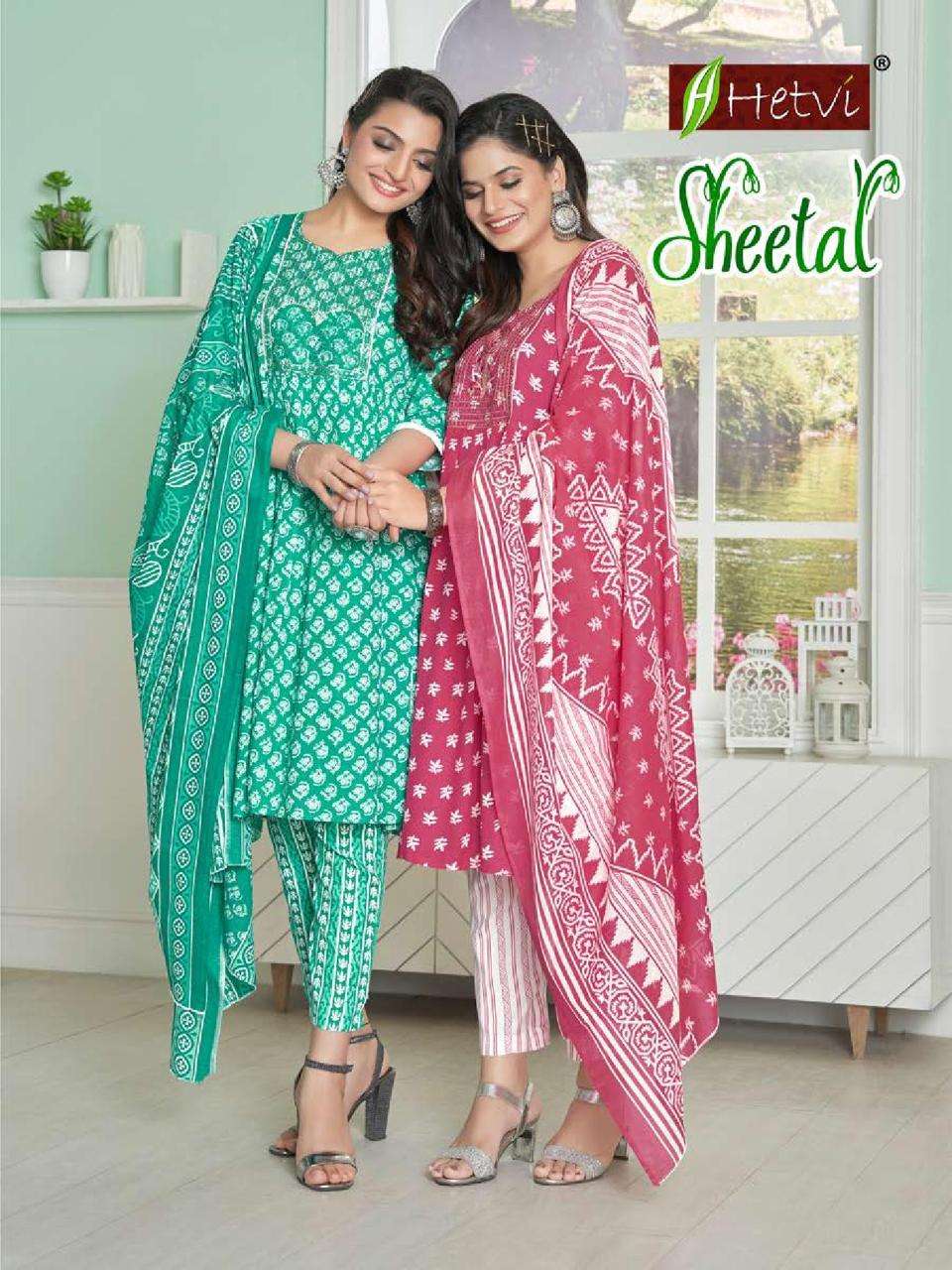 SHEETAL BY HETVI 1001 TO 1008 SERIES DESIGNER FANCY RAYON PRINTED DRESSES