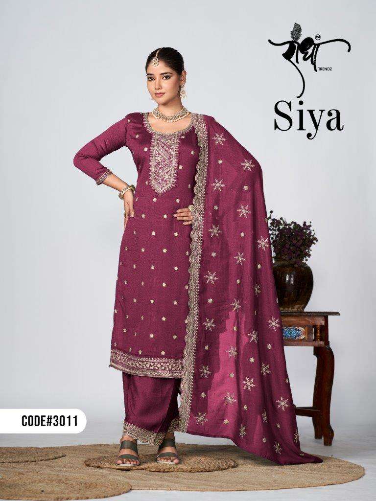 SIYA BY RADHA TRENDZ 3011 TO 3014 SERIES VICHITRA EMBROIDERY DRESSES