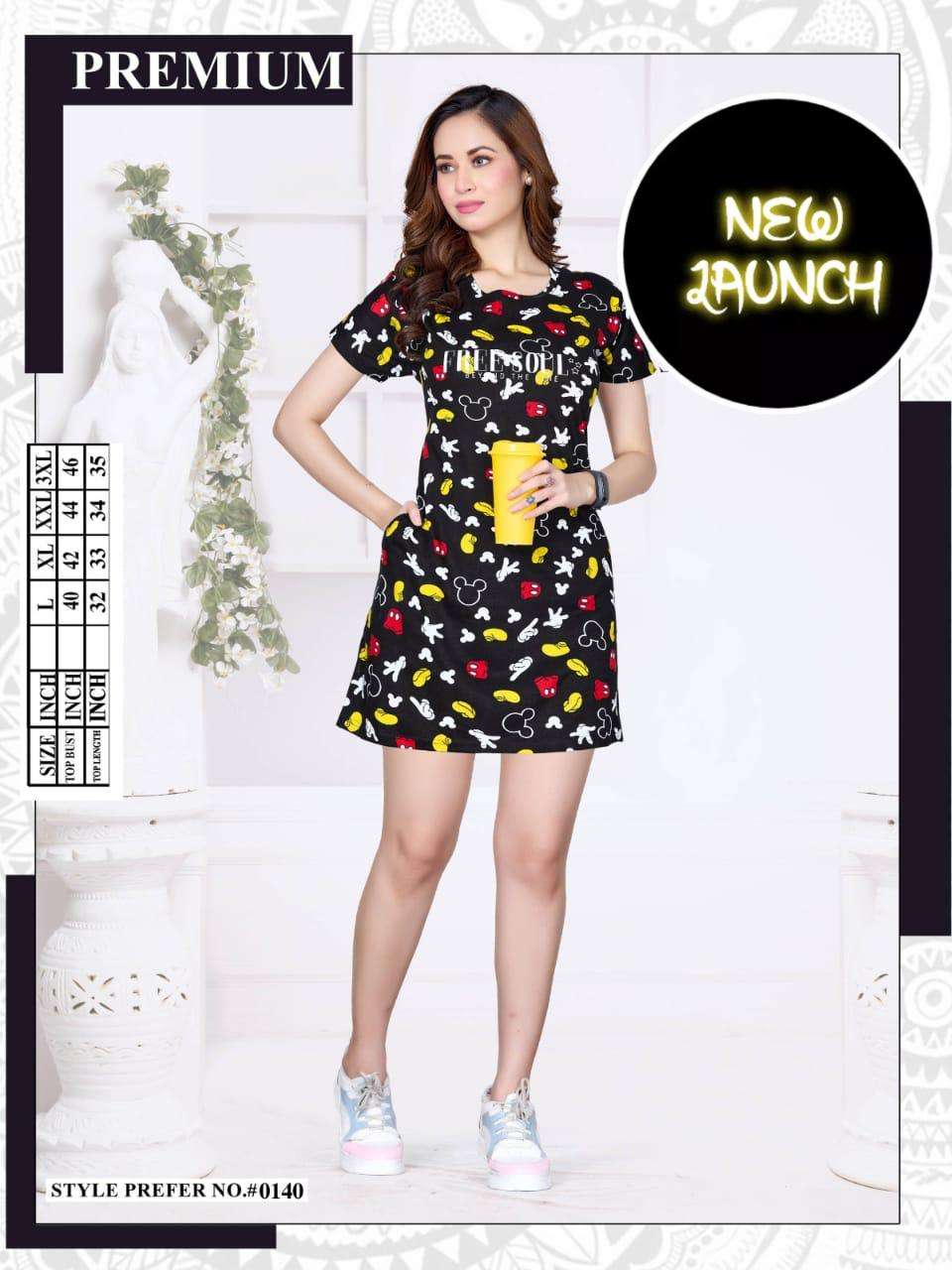 SUMMER SPECIAL 140 BY ASLIWHOLESALE HOSIERY COTTON PRINTED NIGHT DRESSES