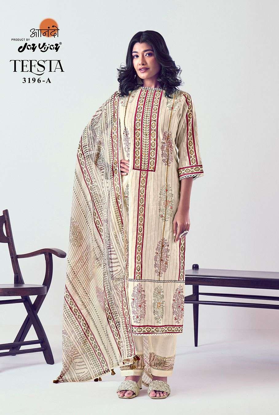 TEESTA BY JAY VIJAY DESIGNER FANCY PURE COTTON LINEN BLOCK PRINT DRESSES