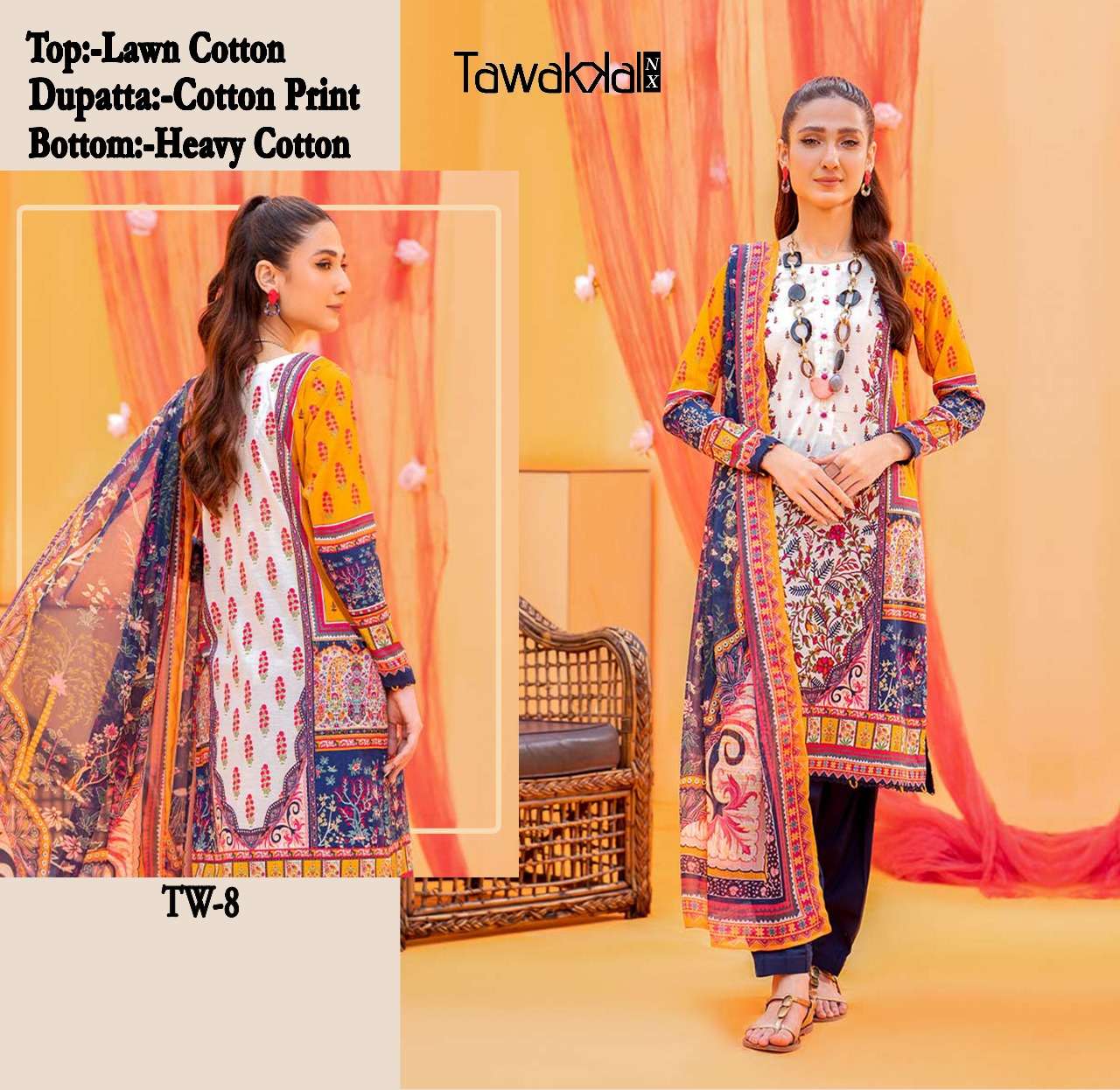 TW 6 TO 10 BY HOOR TEX HEAVY COTTON EMBROIDERY PAKISTANI DRESSES