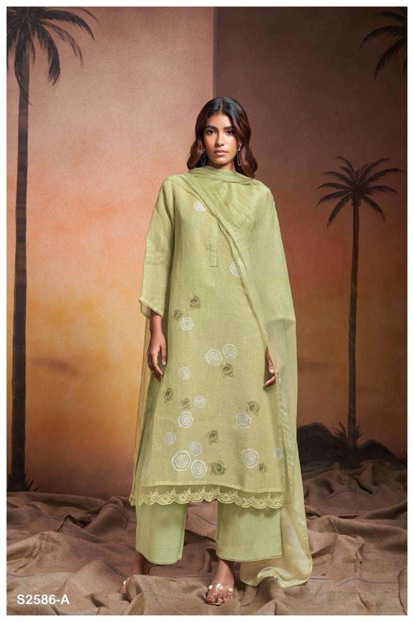 VIDA 2586 BY GANGA FASHIONS HEAVY PREMIUM LINEN DIGITAL PRINT DRESSES