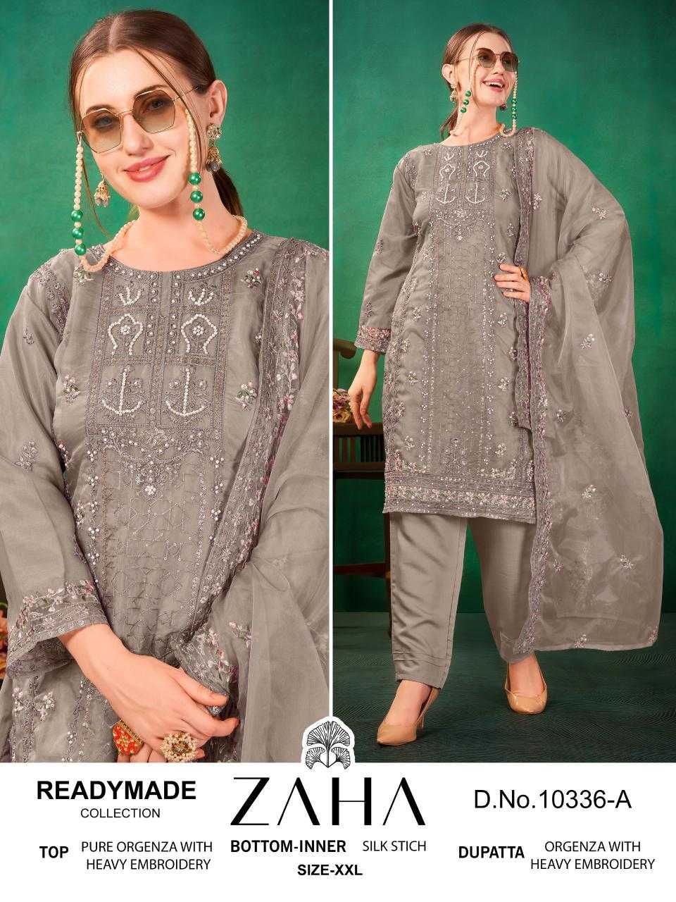 ZAHA 10336 NX BY ZAHA DESIGNER ORGANZA EMBROIDERED PAKISTANI DRESSES