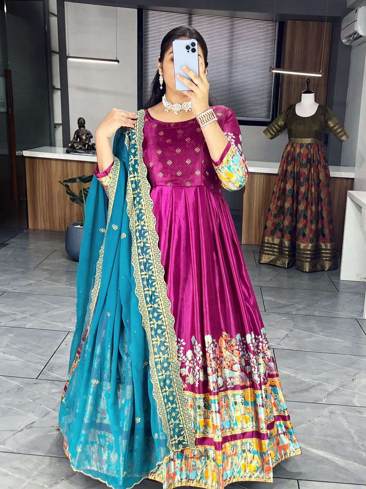 6156 COLOURS BY ASLIWHOLESALE FANCY DESIGNER SOFT DOLA SILK GOWNS