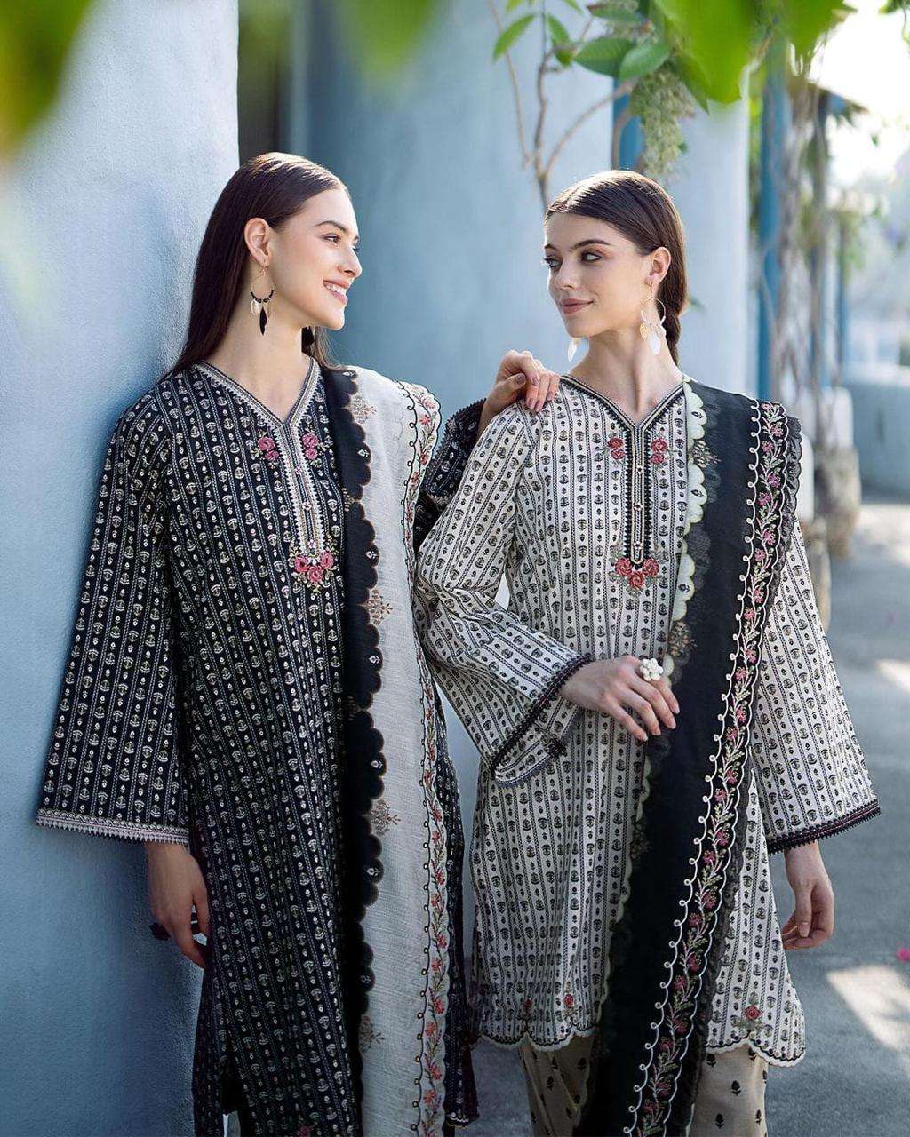 AFSANA LAWN VOL-01 BY ASLIWHOLESALE COTTON EMBROIDERY PAKISTANI DRESSES