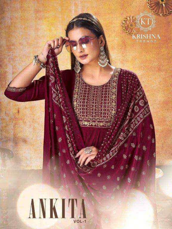 ANKITA VOL-01 BY ASLIWHOLESALE DESIGNER FACNY 14KG RAYON PRINT DRESSES