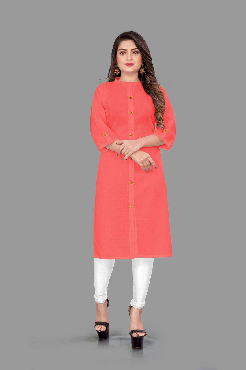 ASHVI VOL-69 BY ASLIWHOLESALE DESIGNER FACNY COTTON SLUB WORK KURTIS 