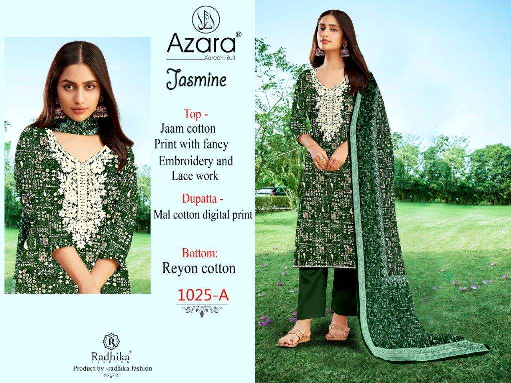 AZARA JASMINE BY RADHIKA FASHION DESIGNER JAAM COTTON PRINTED DRESSES