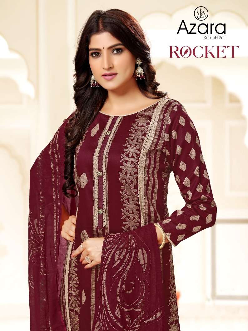 AZARA ROCKET BY RADHIKA FASHION DESIGNER HEAVY COTTON PRINTED DRESSES