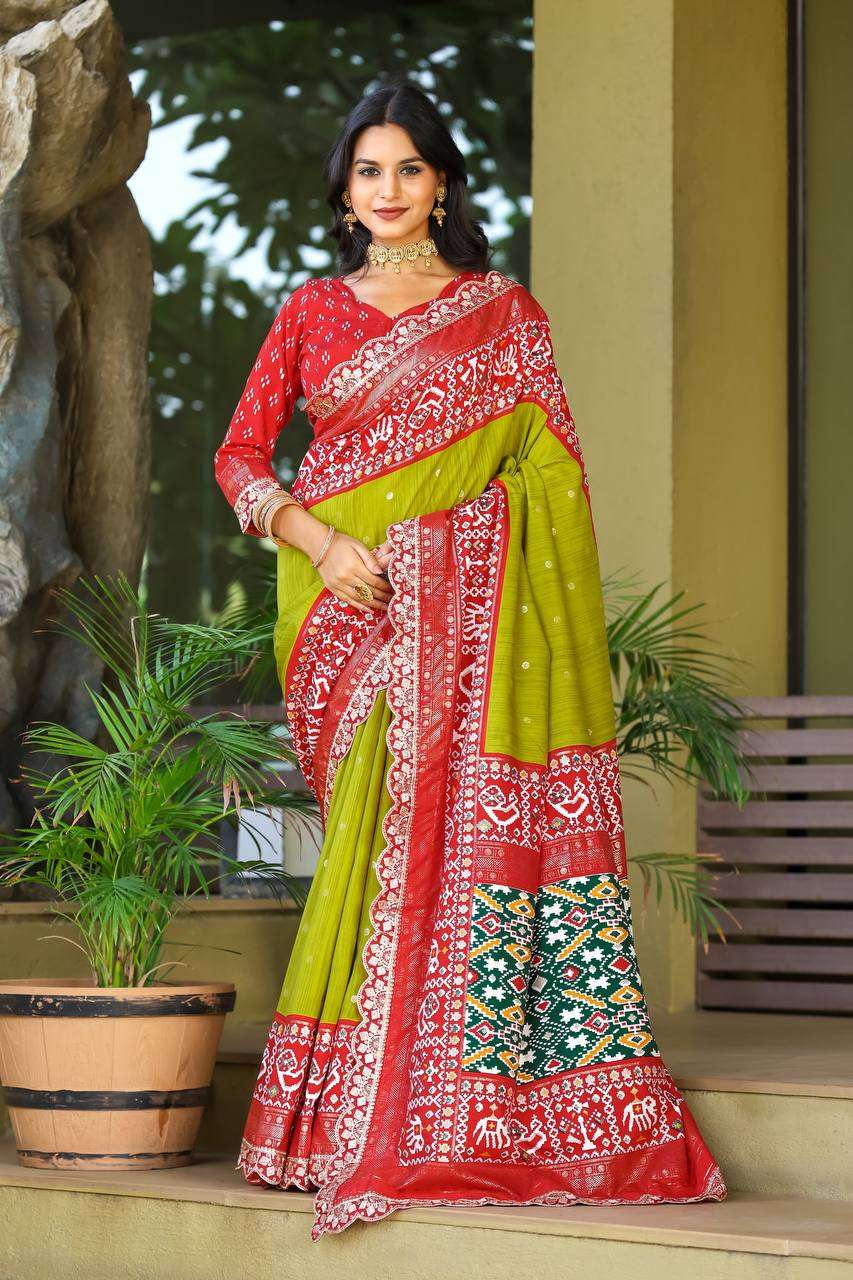 BT-1240 BY ASLIWHOLESALE DESIGNER SOFT RICH IKKAT PALLU PRINTED SAREES