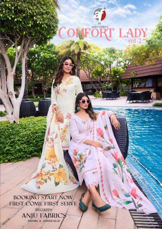 COMFORT LADY VOL-2 BY ANJU FABRICS 3801 TO 3806 SERIES PURE COTTON DRESSES