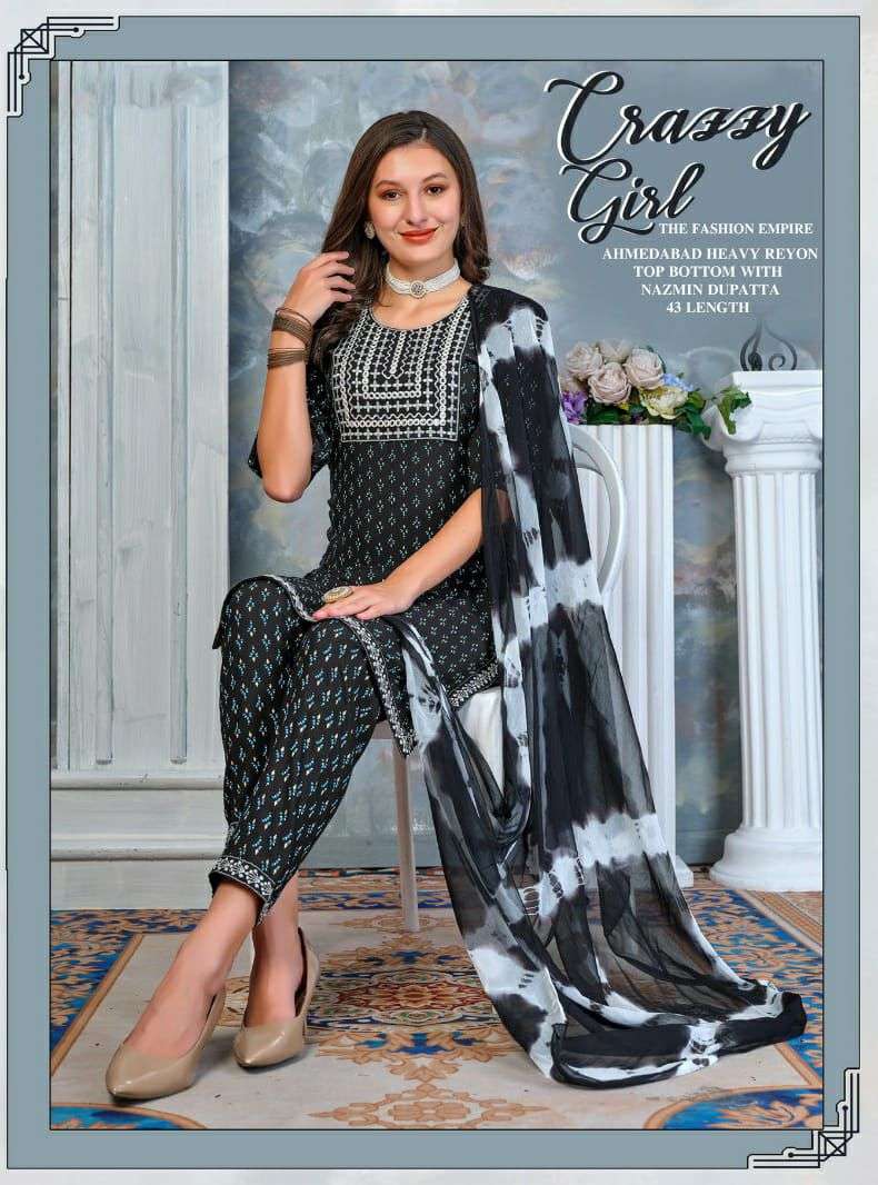 CRAZZY GIRL BY ASLIWHOLESALE DESIGNER FACNY RAYON PRINT DRESSES