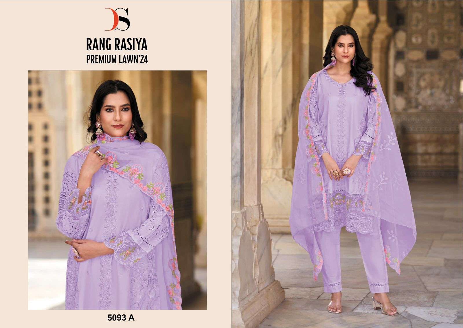 D-5093 COLOURS BY DEEPSY SUITS HEAVY COTTON EMBROIDERY PAKISTANI DRESSES