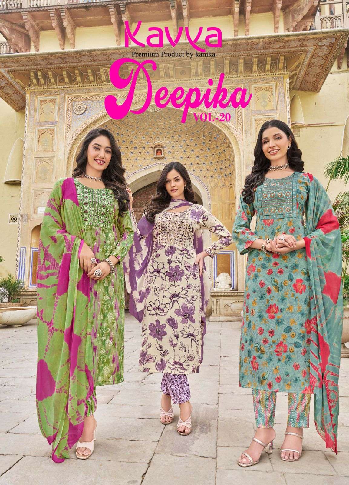 DEEPIKA VOL-20 BY KAVYA 20001 TO 20010 SERIES DESIGNER CAPSULE PRINT DRESSES