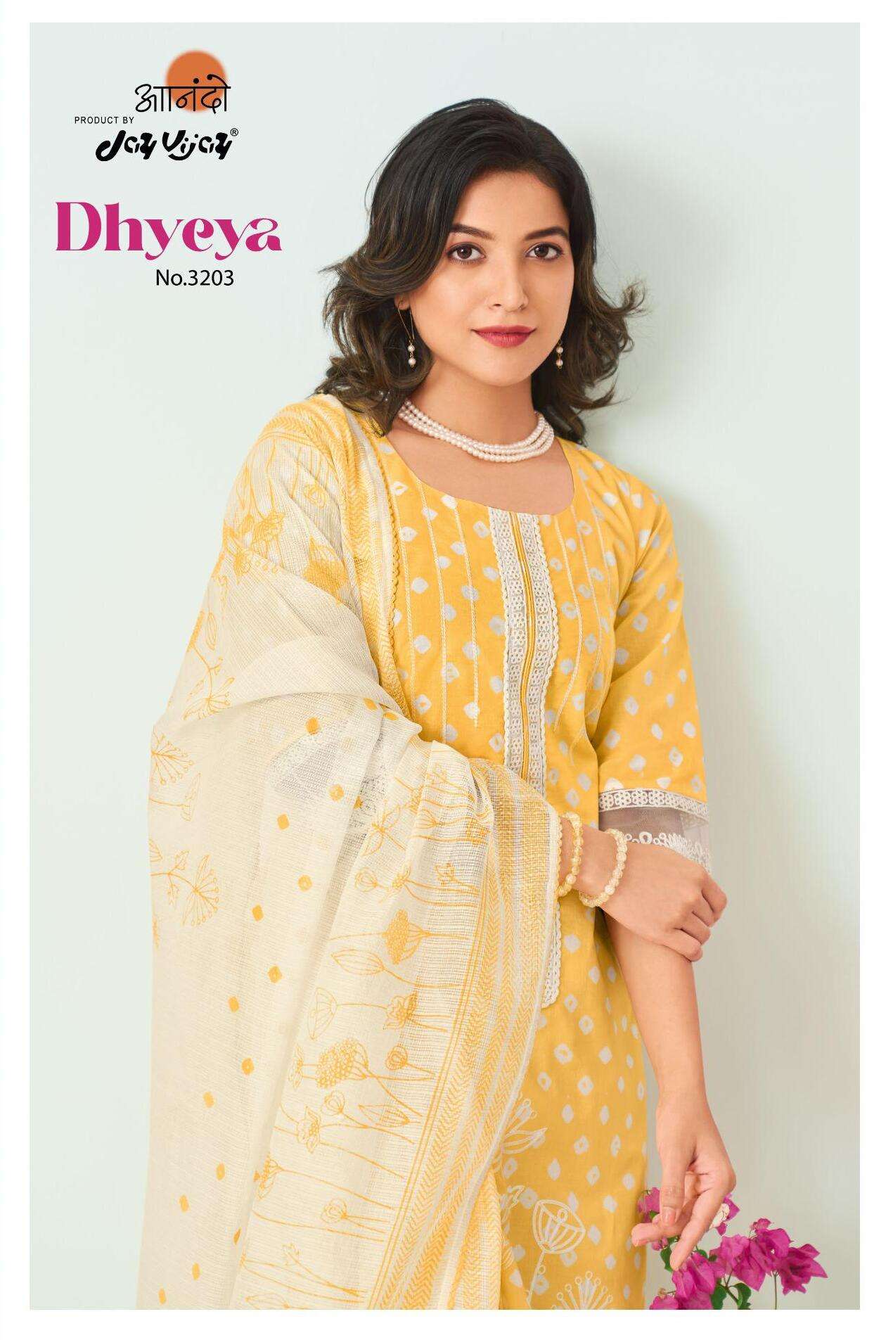 DHYEYA BY JAY VIJAY DESIGNER FANCY PURE COTTON BLOCK PRINT DRESSES