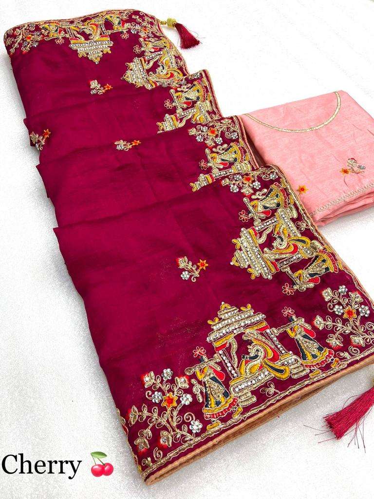 DOLLY VOL-02 BY ASLIWHOLESALE DESIGNER SOFT VICHITRA FANCY WORK SAREES