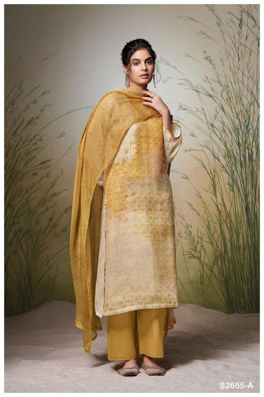 EMILIANA 2655 BY GANGA FASHIONS HEAVY PREMIUM LINEN DIGITAL PRINT DRESSES