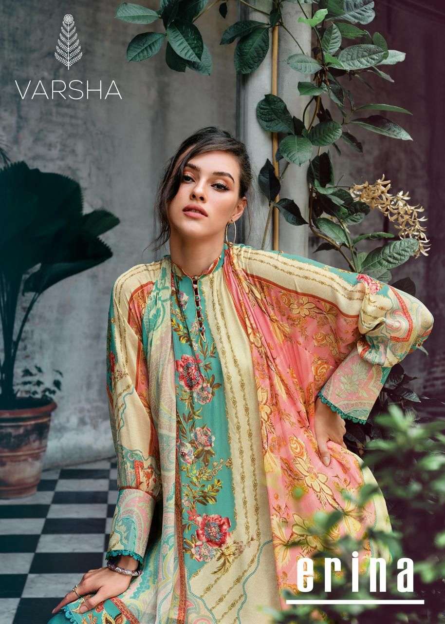 ERINA BY VARSHA 01 TO 04 SERIES VISCOSE MUSLIN DIGITAL PRINTED DRESSES