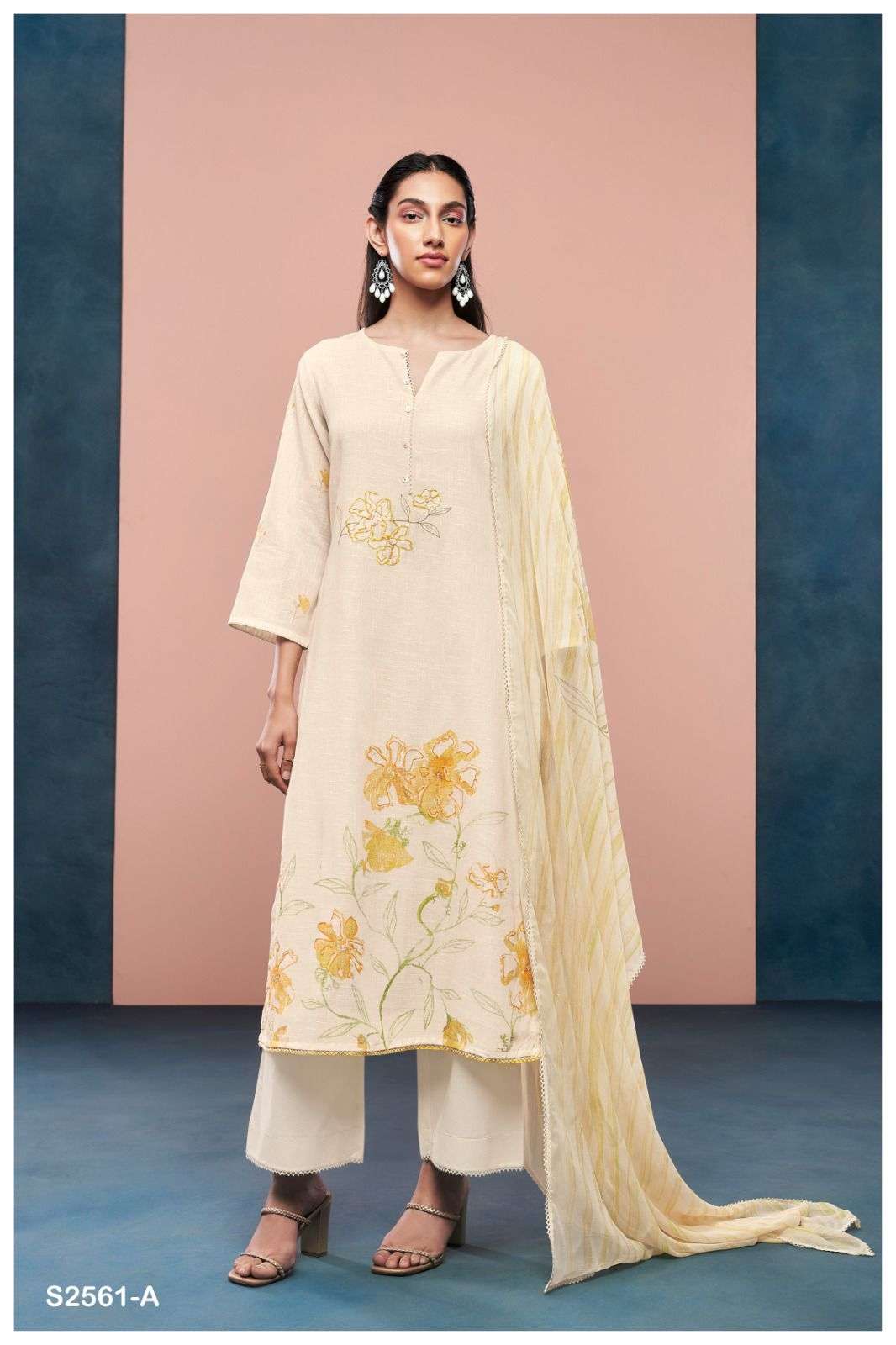 EVIN 2561 BY GANGA FASHIONS HEAVY PREMIUM COTTON LINEN DIGITAL PRINT DRESSES