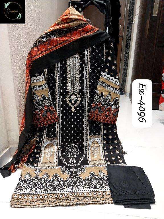 EX-4096 SERIES BY SAPPHIRE DESIGNER PURE LAWN COTTON EMBROIDERY PAKISTANI DRESSES