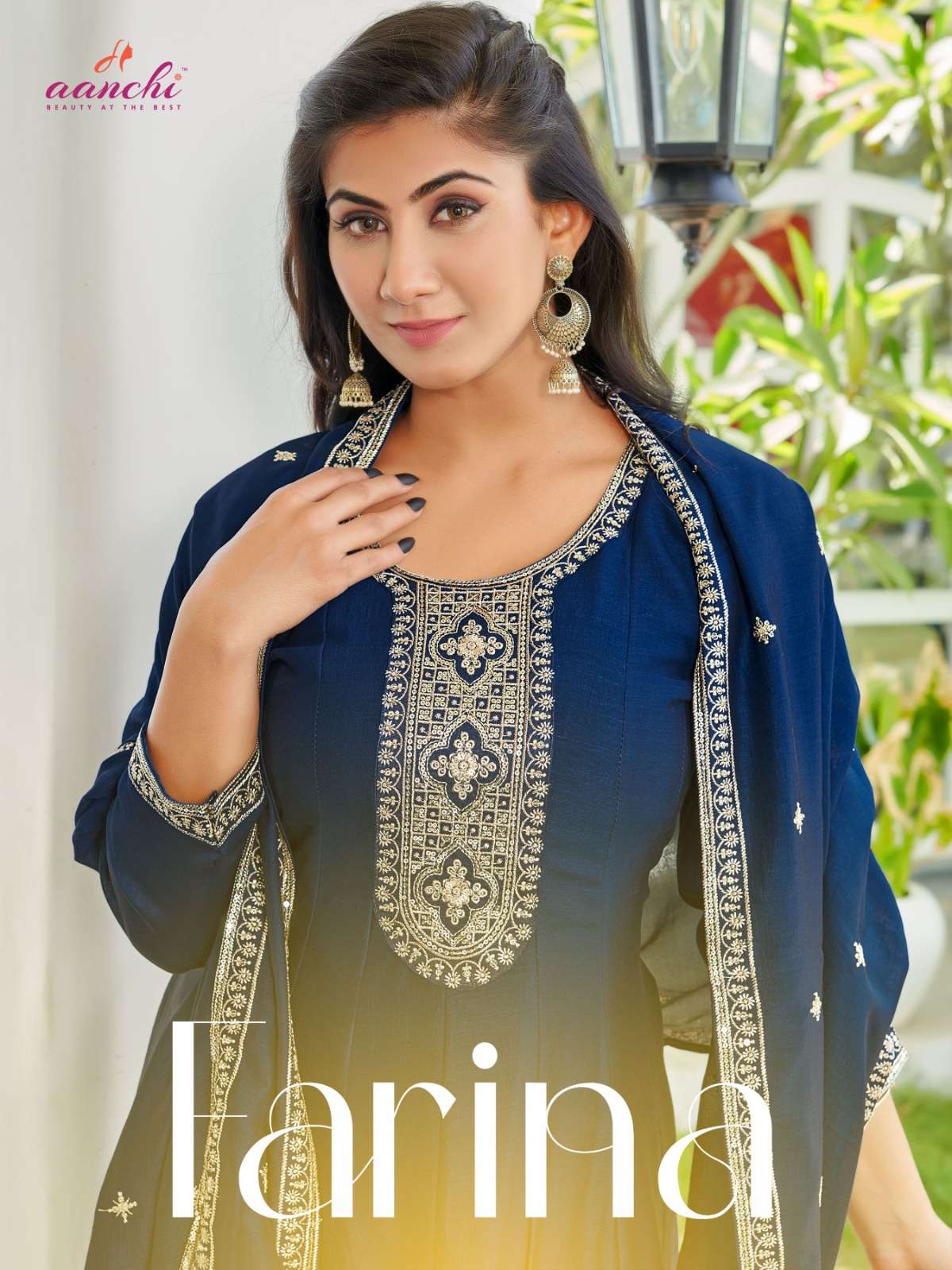 FARINA BY AANCHI 1001 TO 1004 SERIES FANCY VICHITRA SILK PRINT DRESSES