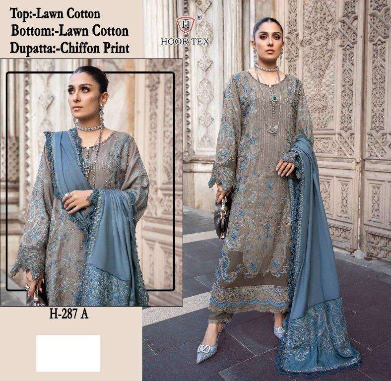 H-287 COLOURS BY HOOR TEX DESIGNER RAYON EMBROIDERED PAKISTANI DRESSES