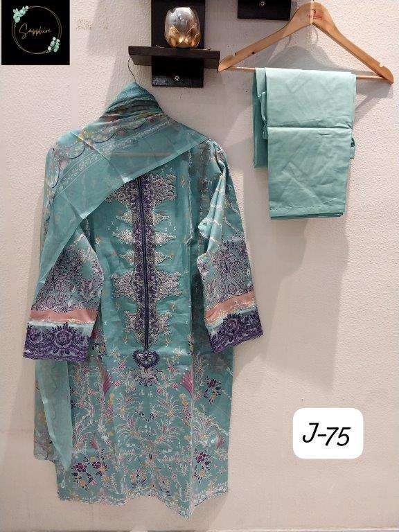 JAZMIN VOL-75 BY SAPPHIRE DESIGNER PURE LAWN COTTON PAKISTANI DRESSES