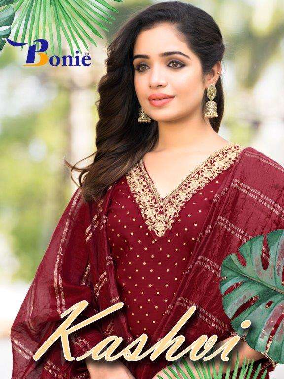 KASHVI BY BONIE 1001 TO 1006 SERIES RAYON WORK STITCHED DRESSES