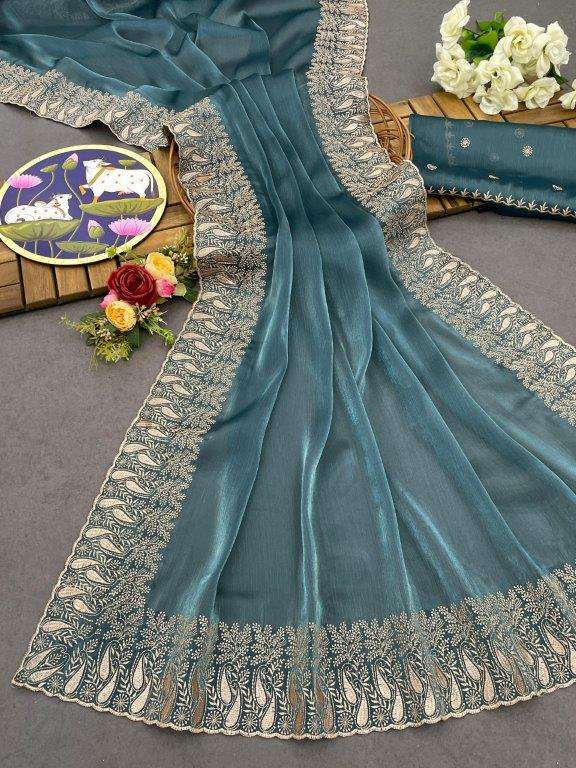 KC-833 BY ASLIWHOLESALE DESIGNER SOFT BURBURY SILK WORK SAREES