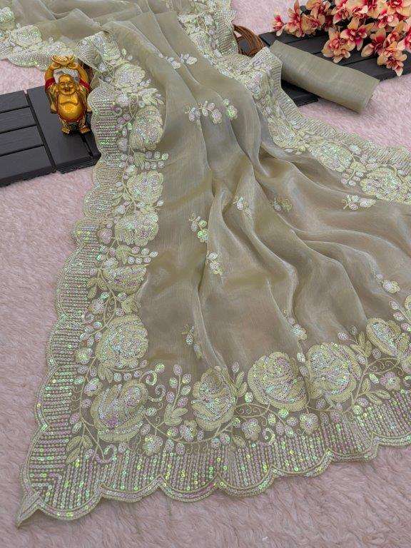 KC-844 BY ASLIWHOLESALE DESIGNER SOFT BURBURY SILK WORK SAREES