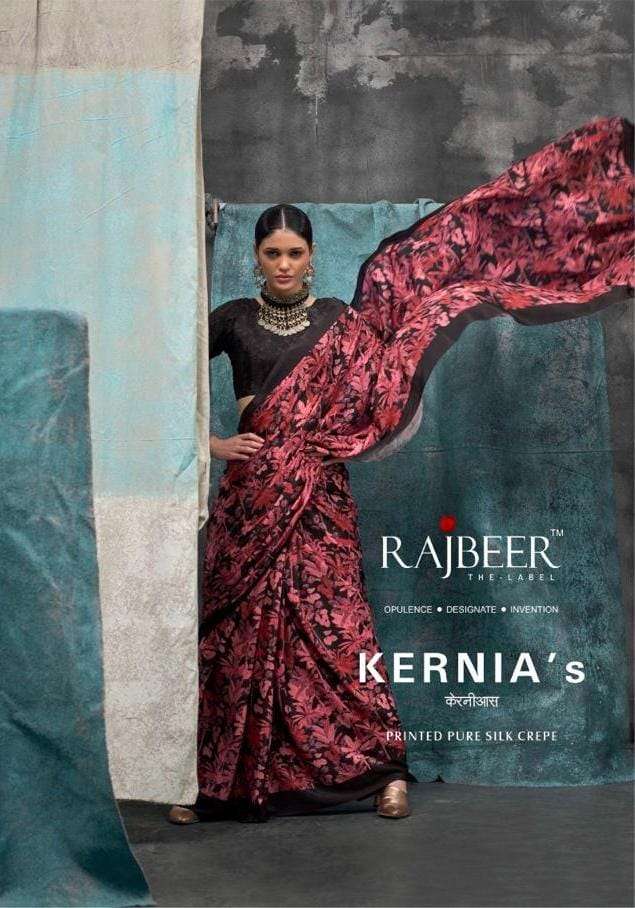 KERNIAS BY RAJBEER 16001 TO 16010 SERIES PURE PRINTED CREPE SILK SAREES