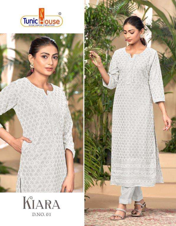 KIARA BY TUNIC HOUSE 01 TO 11 SERIES GEORGETTE HANDWORK KURTIS