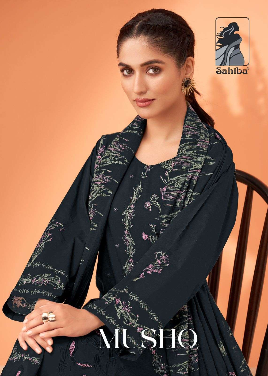 MUSHQ BY SAHIBA DESIGNER PURE COTTON LAWN DIGITAL PRINT HANDWORK DRESSES