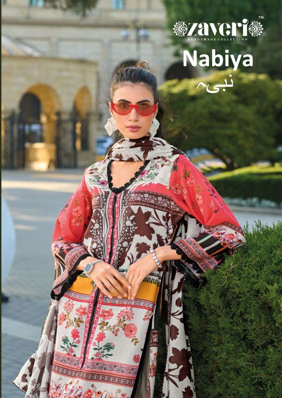 NABIYA BY ZAVERI 1324 TO 1325 SERIES DESIGNER COTTON WORK STITCHED DRESSES