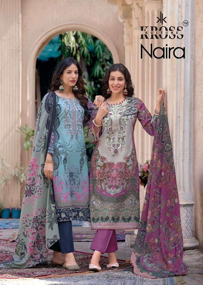 NAIRA BY KROSS KULTURE DESIGNER HEAVY LAWN COTTON EMBROIDERY DRESSES