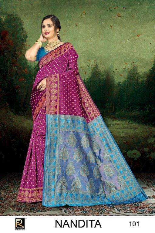 NANDITA BY RONISHA FASHION DESIGNER FANCY BANARASI SILK SAREES