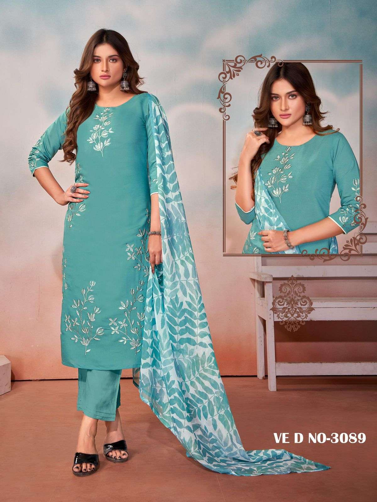 NIMITA VOL-63 BY ASLIWHOLESALE DESIGNER 3089 TO 3091 ROMAN PRINTED DRESSES