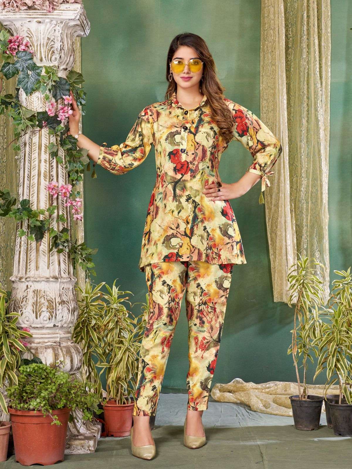 NIMITA VOL-73 BY ASLIWHOLESALE DESIGNER FACNY PURE MUSLIN PRINTED CO-ORD SET