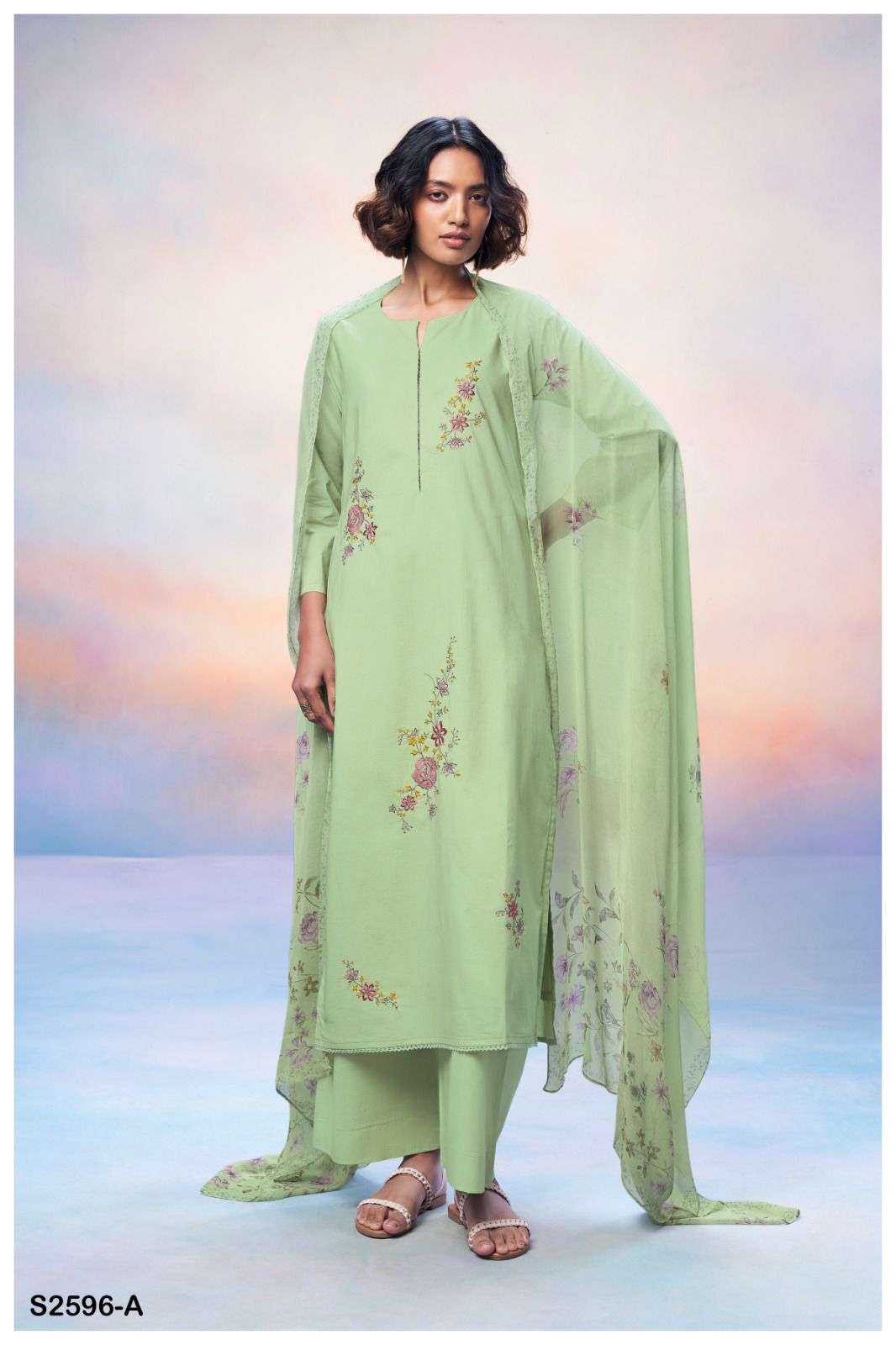 NUHA 2596 BY GANGA FASHIONS HEAVY PREMIUM COTTON DIGITAL PRINT DRESSES